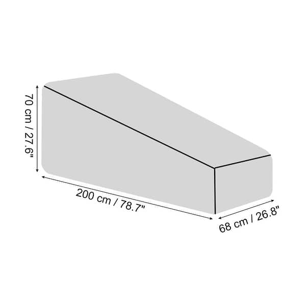 78.7" Length Outdoor Patio Waterproof Furniture Chaise Lounge Chair